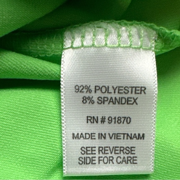 NWT Bolle size XS, lime green and White Striped Tank Top, moisture wicking - Picture 6 of 8